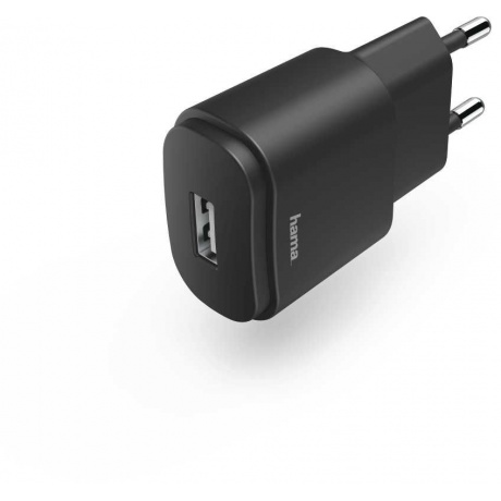 Сетевое зарядное устройство Hama H-183260 1.2A черный (00183260) - фото 1
