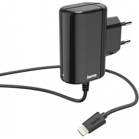 Сетевое зарядное устройство Hama H-183267 1A для Apple черный (00183267) - фото 1