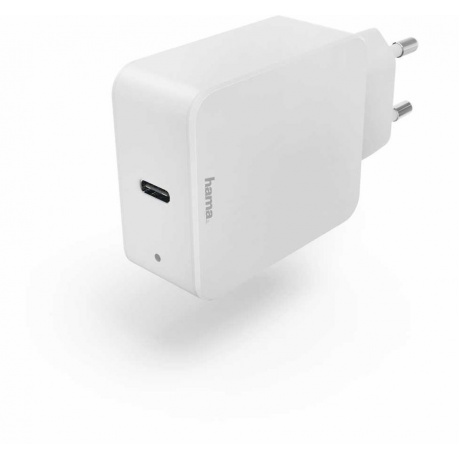 Сетевое зарядное устройство Hama H-183277 3A PD+QC кабель USB Type C белый (00183277) - фото 1