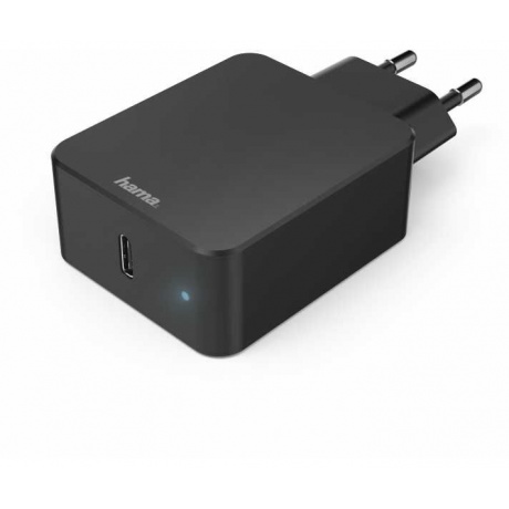 Сетевое зарядное устройство Hama H-183284 3A PD+QC кабель USB Type C черный (00183284) - фото 2