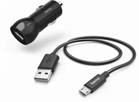 Комплект зарядного устройства Hama H-183246 2.4A (00183246) черн...
