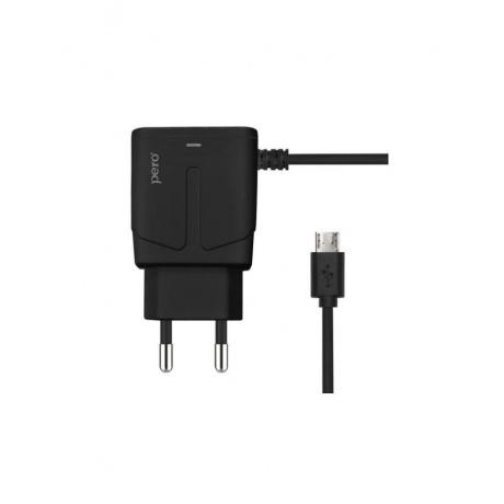 Сетевое зарядное устройство PERO TC04 1USB 2.1A + MICRO-USB CABLE черный - фото 4