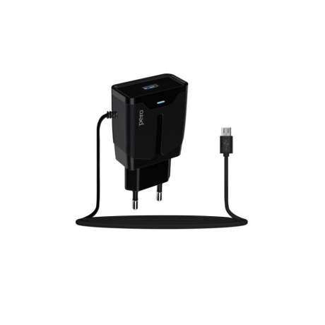 Сетевое зарядное устройство PERO TC04 1USB 2.1A + MICRO-USB CABLE черный - фото 5