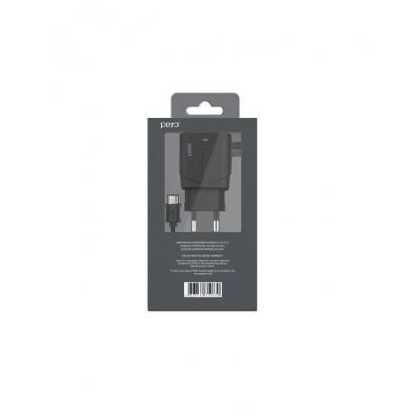 Сетевое зарядное устройство PERO TC04 1USB 2.1A + MICRO-USB CABLE черный - фото 9