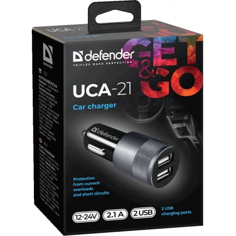 Автомобильное зарядное устройство Defender UCA-21 (83821) - фото 4