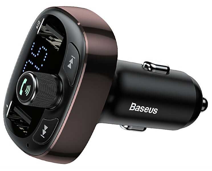 Автомобильное зарядное устройство Baseus T Typed Bluetooth MP3 Charger With Car Holder (CCALL-TM12) - фото 1