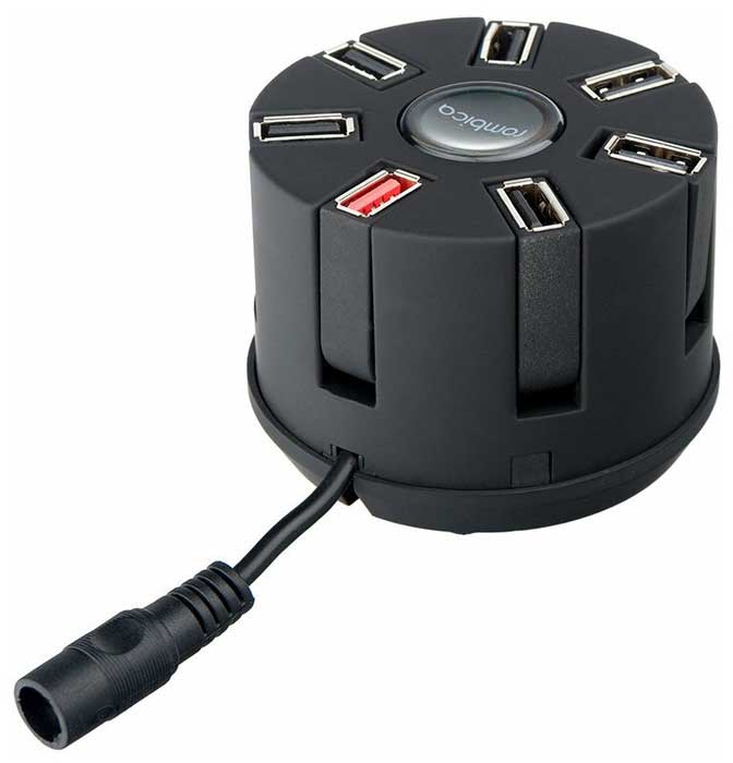 Автомобильное зарядное устройство Rombica AUTO MC17, Soft-touch, 7хUSB 5В/2.1A, Quick Charge, чёрный от Kotofoto