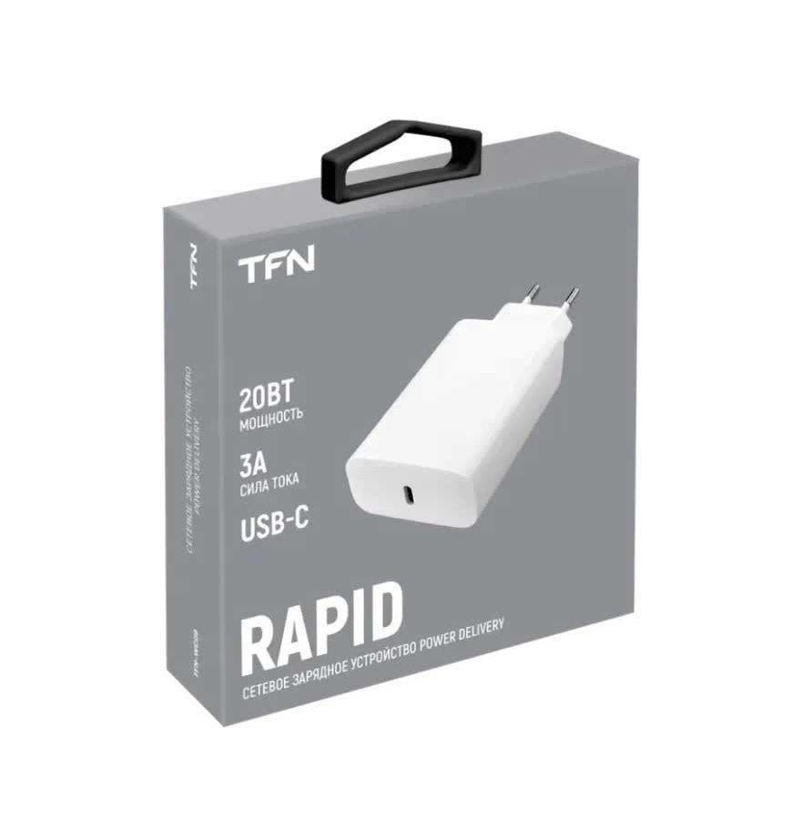 Сетевое зарядное устройство TFN PD 20Вт белый (TFN-WC09)