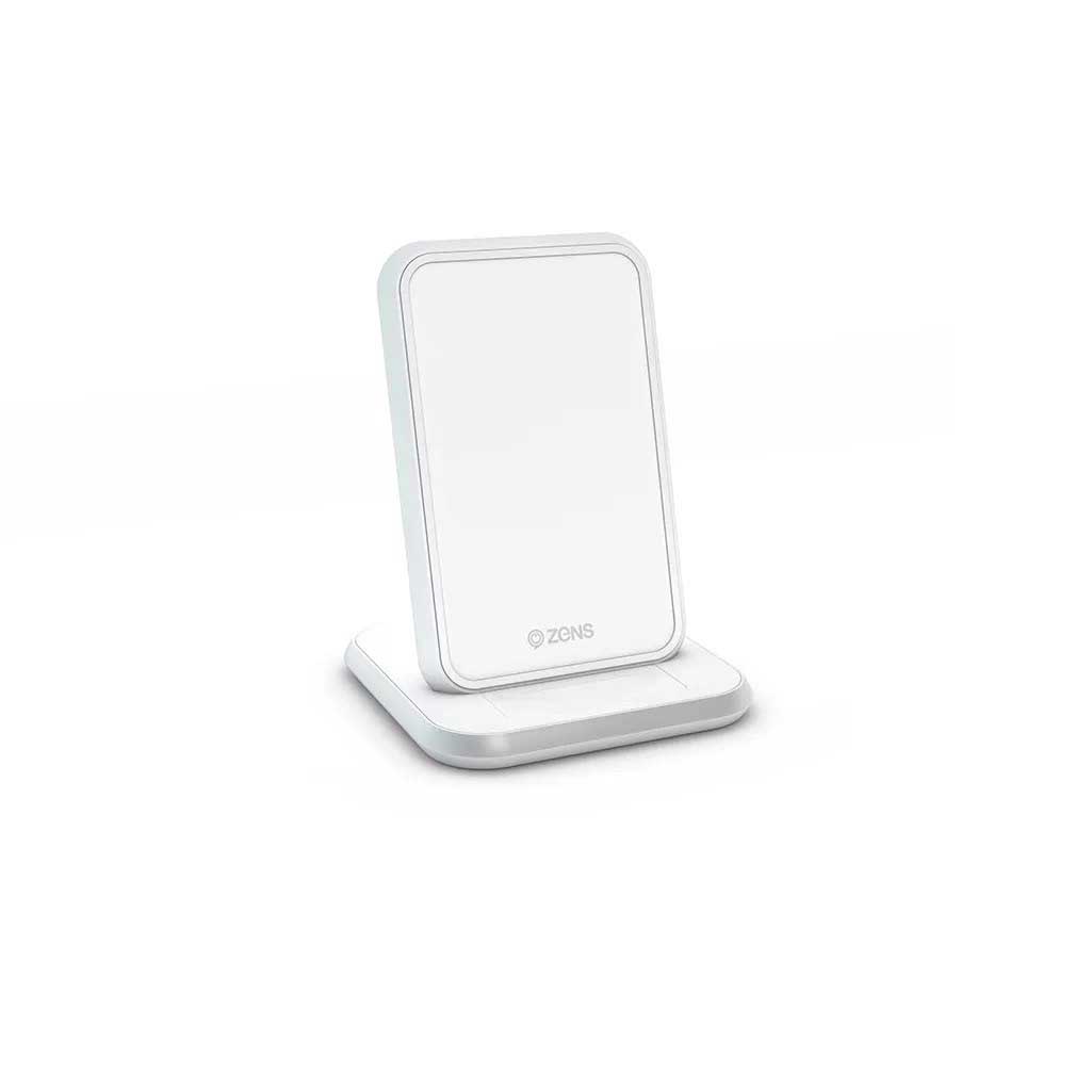 цена Беспроводное зарядное устройство ZENS Stand Aluminium Wireless Charger белый