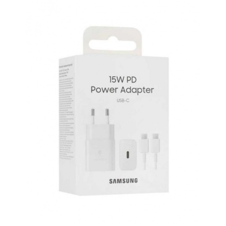 Сетевое зарядное устройство Samsung EP-T1510XWEGRU 15W Type-C+Type-C white - фото 9