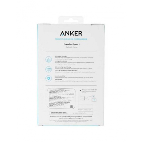 Сетевое зарядное устройство ANKER PPort Speed5 A2054 63W=5P б/к BK - фото 8