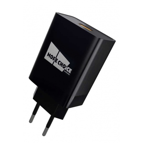 Сетевое зарядное устройство More choice NC52QC Black 1USB 3.0A QC3.0 - фото 2