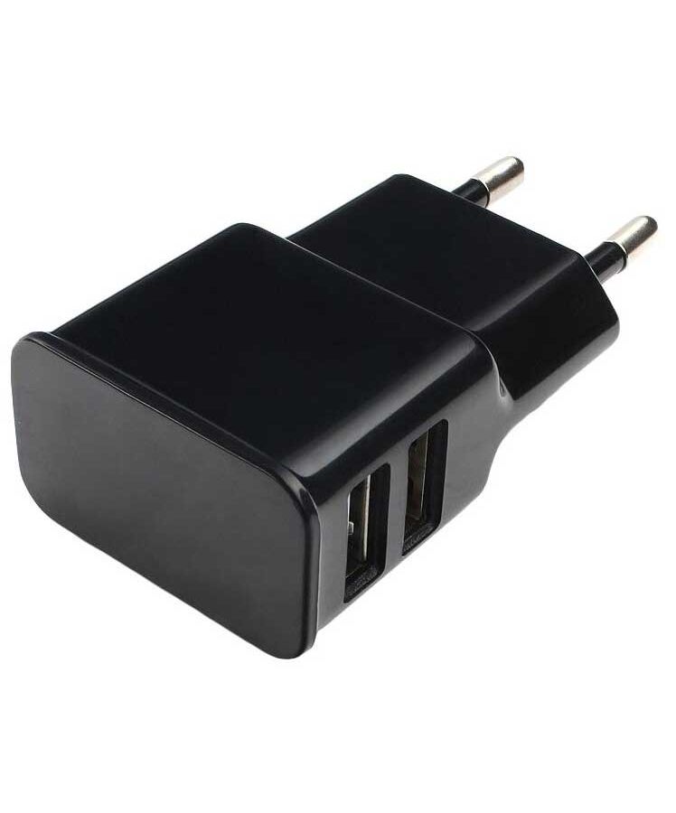 Сетевое зарядное устройство Cablexpert MP3A-PC-12 100/220V - 5V USB 2 порта, 2.1A, черный цена и фото