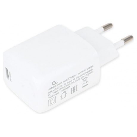 

Сетевое зарядное устройство Cablexpert MP3A-PC-29, PD20W,QC3.0,белый