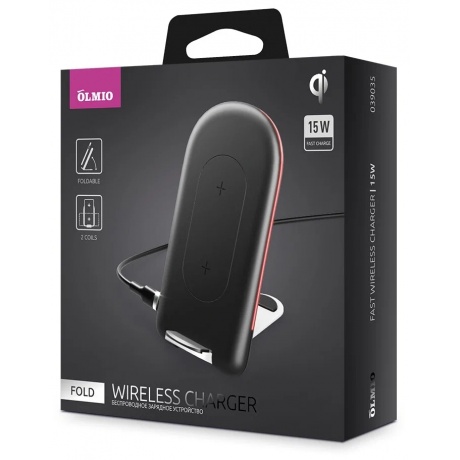 Беспроводное зарядное устройство Olmio 039035 QI 15W - фото 5