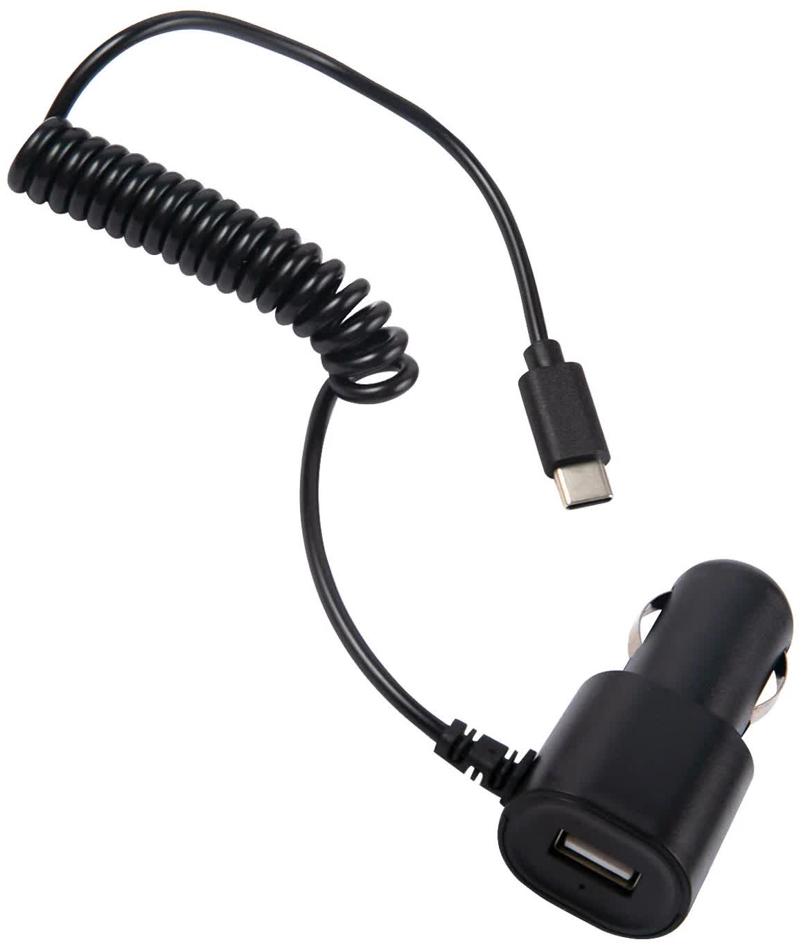 Автомобильное зарядное устройство Red Line Tech 1 USB (модель AC-1A), 1A кабель Type-C, черный