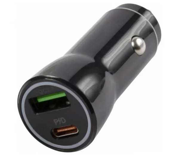 Автомобильное зарядное устройство Red Line Tech USB (QС 3.0 18W) + Type-C (PD 18W) (модель PDA-1), черный