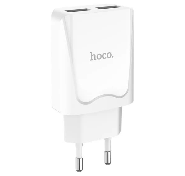 Сетевое зарядное устройство Hoco C52A, 2USB, 2.1А белый (93602)