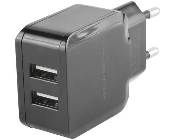 Сетевое зарядное устройство Red Line 2 USB (модель NC-2.4A), 2.4A, черный УТ000013933 цена и фото