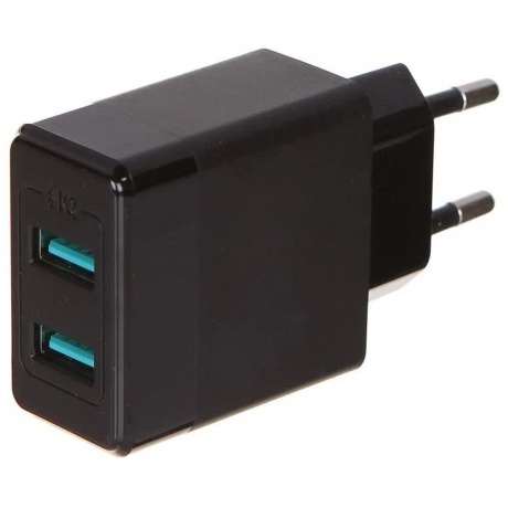 Сетевое зарядное устройство Red Line Tech 2 USB (модель Y1), 2.4A черный УТ000027220 - фото 1