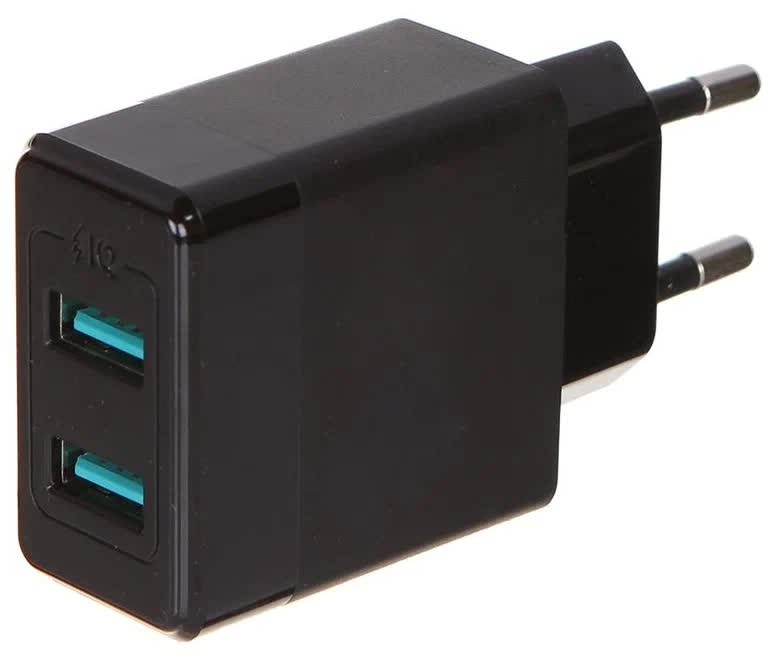 Сетевое зарядное устройство Red Line Tech 2 USB (модель Y1), 2.4A черный УТ000027220 зарядное устройство блок питания для сотового телефона runbo x5