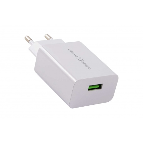 Сетевое зарядное устройство USAMS - (Модель - US-CC083) T22 1 USB QC3.0, 3A, 18W, белый (CC83TC01) - фото 1