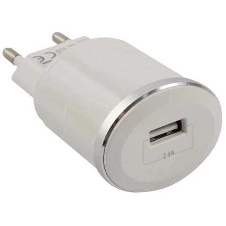 Сетевое зарядное устройство+кабель Lightning Hoco C37A, 1USB, белый (84846) - фото 3