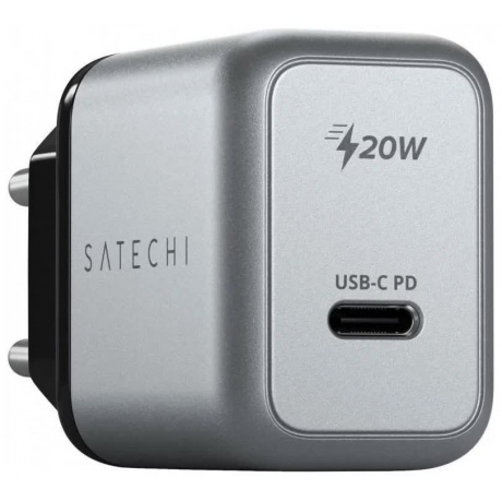 Сетевое зарядное устройство Satechi 20W USB-C PD Wall Charger серый космос - фото 1