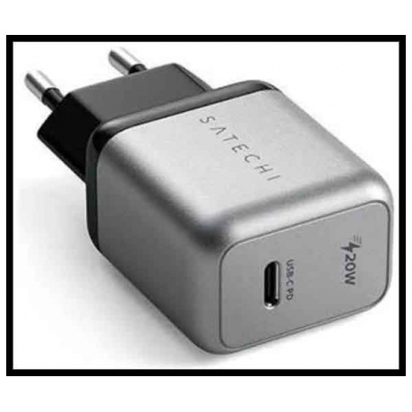 Сетевое зарядное устройство Satechi 20W USB-C PD Wall Charger серый космос - фото 4