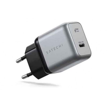 Сетевое зарядное устройство Satechi 30W USB-C GaN Wall Charger серый космос - фото 1
