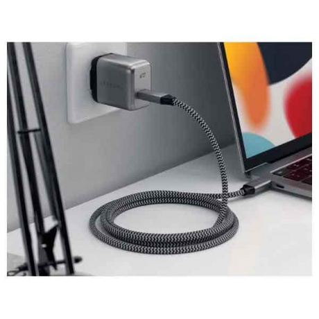 Сетевое зарядное устройство Satechi 30W USB-C GaN Wall Charger серый космос - фото 7