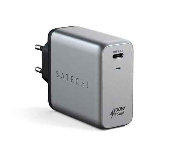 Сетевое зарядное устройство Satechi Charger 100W GaN Power серый космос сетевое зарядное устройство satechi 30w usb c gan wall charger серый космос