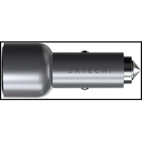 Автомобильное зарядное устройство Satechi 40W Dual USB-C Car Charger Серый космос - фото 5
