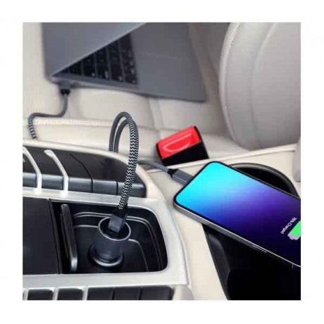Автомобильное зарядное устройство Satechi 40W Dual USB-C Car Charger Серый космос - фото 7