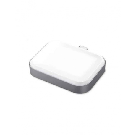 Беспроводная зарядное устройство Satechi USB-C Wireless Charging Dock для AirPods серый космос - фото 2