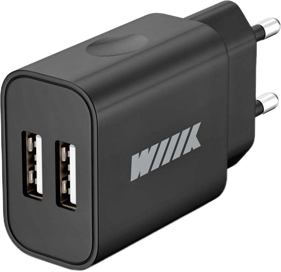 сетевое зарядное устройство unn 4 2 01 qcpd wiiix белый Сетевое зарядное устройство Wiiix UNN-1-2-03 2.4A+2.4A черный