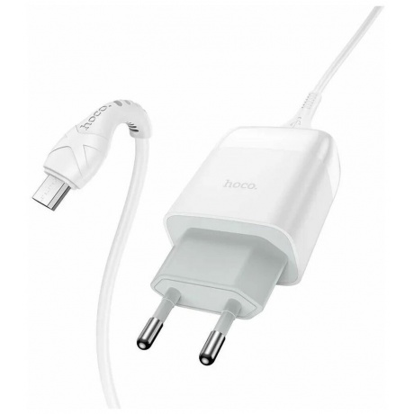 Сетевое зарядное устройство Hoco C72Q Glorious, USB, 18W, QC3.0, белый (32514) - фото 4