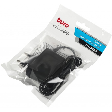Сетевое зарядное устройство Buro BUWC1 2A универсальное кабель USB Type C черный (BUWC10S00CBK) - фото 5