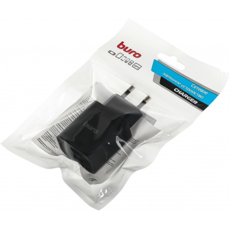 Сетевое зарядное устройство Buro BUWE1 2.1A универсальное черный (BUWE10S200BK) - фото 7