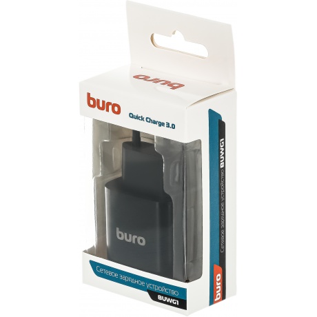 Сетевое зарядное устройство Buro BUWG1 3A QC универсальное черный (BUWG18P100BK) - фото 7