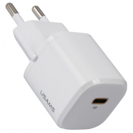 Сетевое зарядное устойство USAMS PD20, GaN, mini, белый (CC124TC02) - фото 2