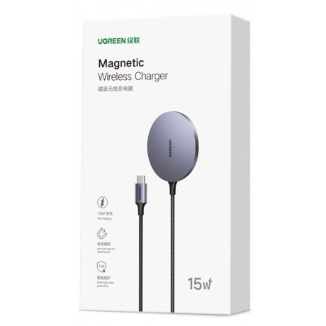 Беспроводное магнитное зарядное устройство UGREEN CD245 (30233) Space Grey - фото 11