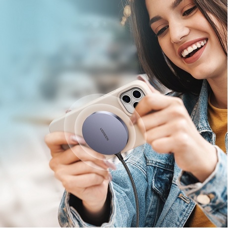 Беспроводное магнитное зарядное устройство UGREEN CD245 (30233) Space Grey - фото 19