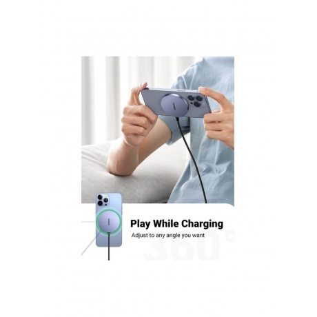 Беспроводное магнитное зарядное устройство UGREEN CD245 (30233) Space Grey - фото 5