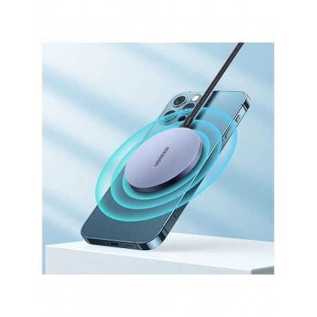 Беспроводное магнитное зарядное устройство UGREEN CD245 (30233) Space Grey - фото 8