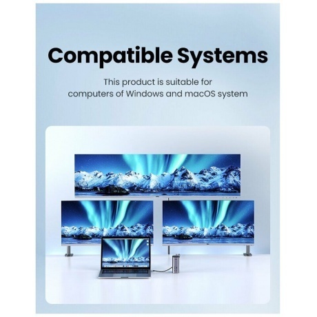 Док-станция UGREEN CM555 (90325) Grey - фото 11