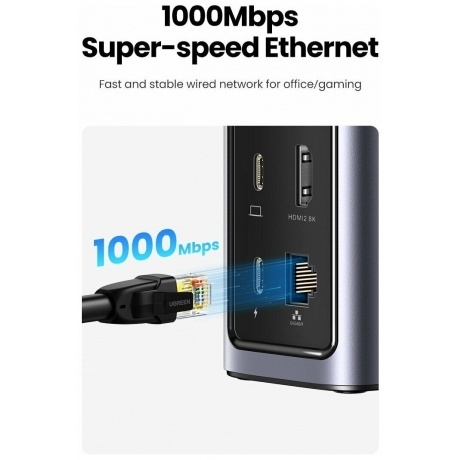 Док-станция UGREEN CM555 (90325) Grey - фото 13