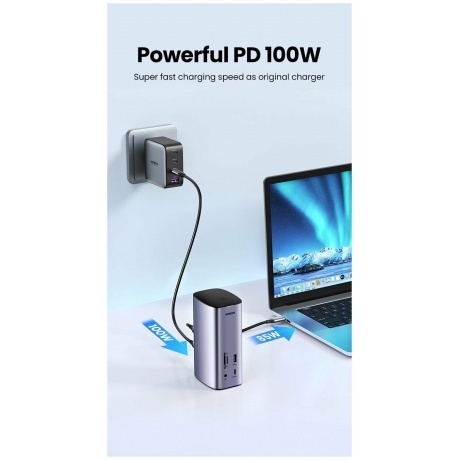 Док-станция UGREEN CM555 (90325) Grey - фото 14