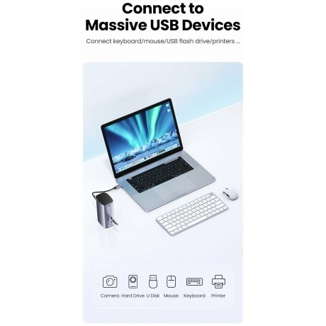 Док-станция UGREEN CM555 (90325) Grey - фото 16