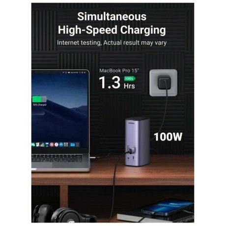 Док-станция UGREEN CM555 (90325) Grey - фото 22